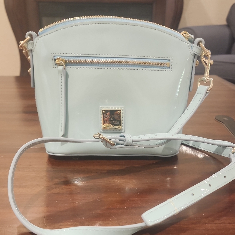 Dooney & Bourke Light Blue Crossbody Bag. Small but roomy!